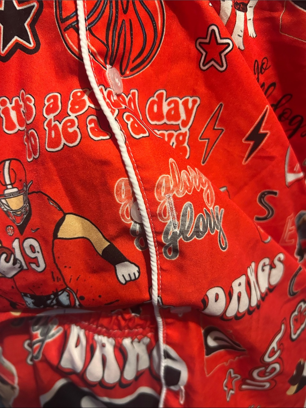 Georgia Bulldogs Red women’s Pajama Set - Collegiate Print - Picture 4 of 9